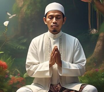 Gambar orang religius di Indonesia. Sumber: Meta AI