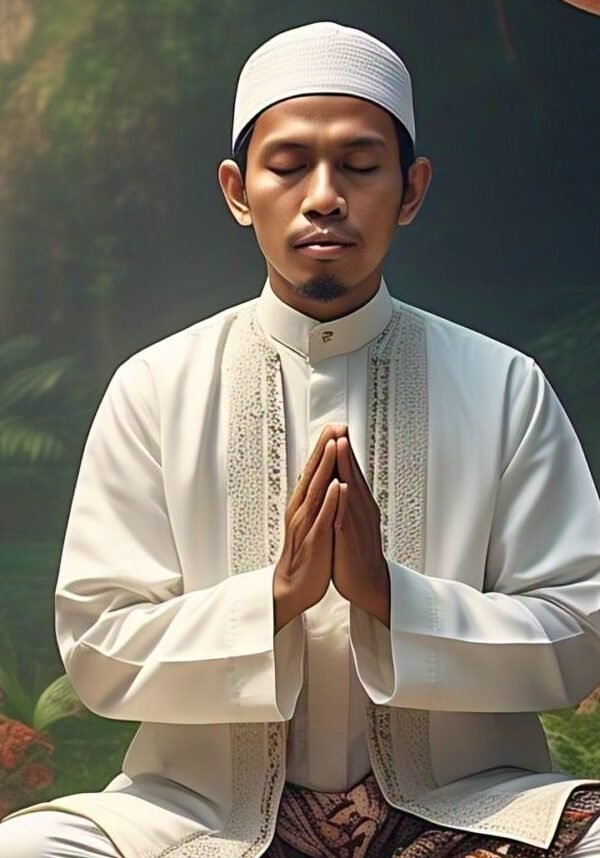 Gambar orang religius di Indonesia. Sumber: Meta AI