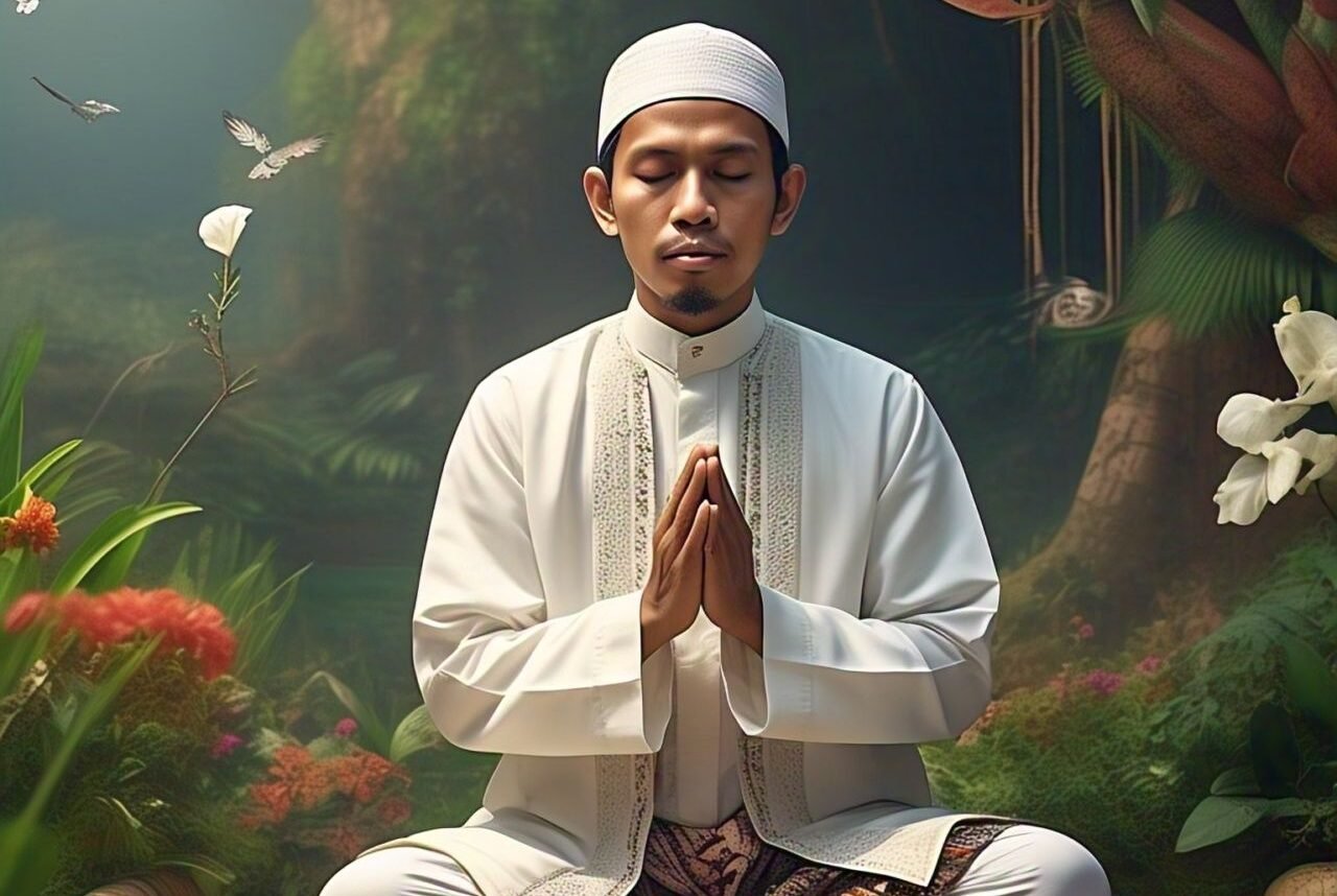 Gambar orang religius di Indonesia. Sumber: Meta AI